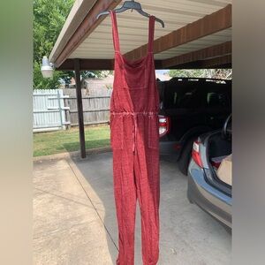 XL Pink Rose Jumpsuit